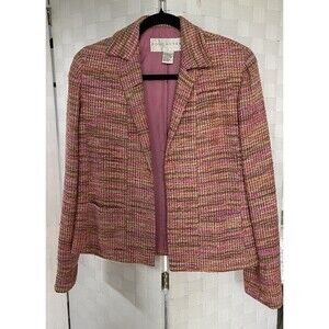 Doncaster Women’s Vintage Size 4 Woven Silk Pint Multicolor Blazer Jacket